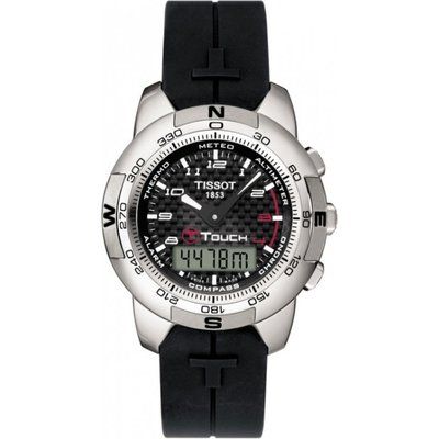 Men's Tissot T-TOUCH Polished Titanium Alarm Chronograph Watch T33789892