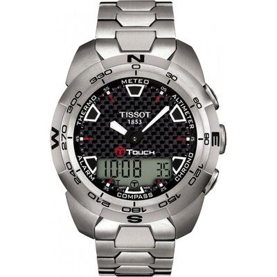 Men's Tissot T-Touch Expert Titanium Alarm Chronograph Watch T0134204420100