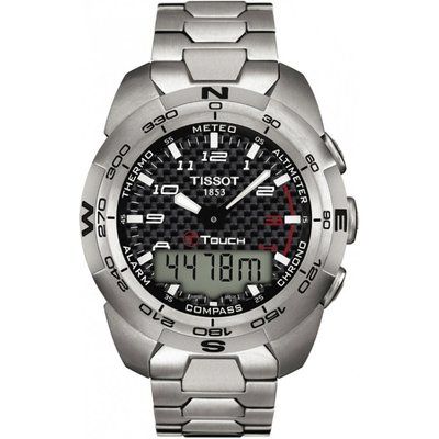 Men's Tissot T-Touch Expert Titanium Alarm Chronograph Watch T0134204420200