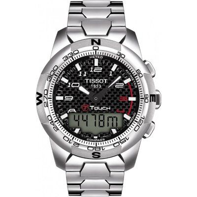 Mens Tissot T-Touch II Titanium Alarm Chronograph Watch T0474204420700