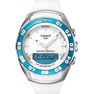 Ladies Tissot Sailing Touch Alarm Chronograph Diamond Watch T0564201701600