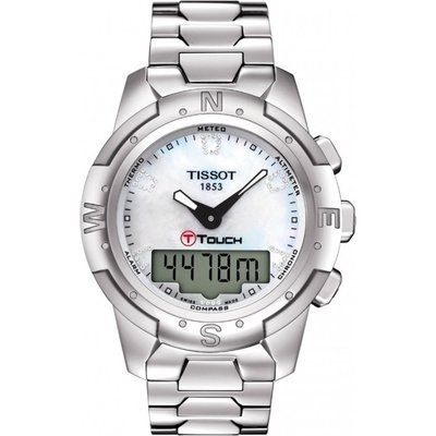 Ladies Tissot T-Touch Diamond Alarm Chronograph Watch T0472204411600