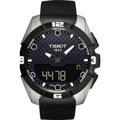 Mens Tissot T-Touch Expert Solar Titanium Alarm Chronograph Solar Powered Watch T0914204605100