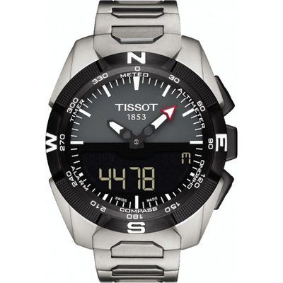 Men's Tissot T-Touch Expert Titanium Alarm Chronograph Solar Powered Watch T0914204408100