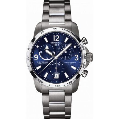 Men's Certina DS Podium GMT Titanium Chronograph Watch C0016394404700