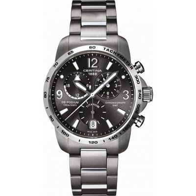 Men's Certina DS Podium GMT Titanium Chronograph Watch C0016394408700