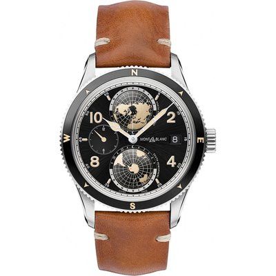 Mens Montblanc 1858 Geosphere World Timer Automatic Watch 119286