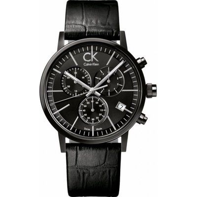 Mens Calvin Klein Post Minimal Black Collection Chronograph Watch K7627401