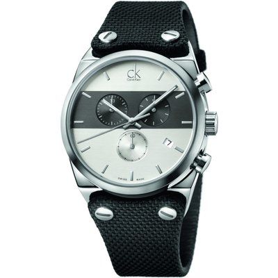 Men's Calvin Klein Eager Chronograph Cuff Watch K4B371B6