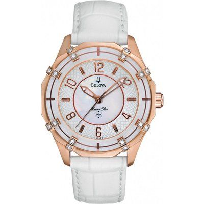Ladies Bulova Marine Star Solano Diamond Watch 98R150