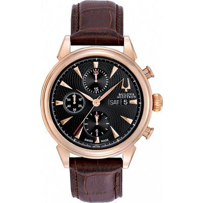 Men's Bulova Accutron Gemini Automatic Chronograph Watch 64C104