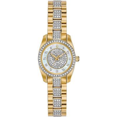 Ladies Bulova Quartz Crystal Stainless Steel Watch 98L241