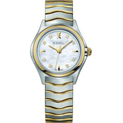 Ladies Ebel New Wave 18ct Gold Diamond Watch 1216197