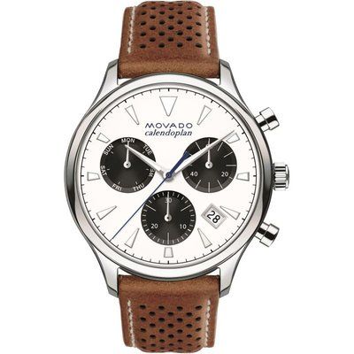 Mens Movado Heritage Series Calendoplan Chronograph Watch 3650008