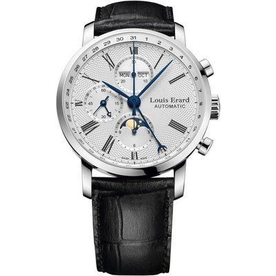 Men's Louis Erard Excellence Moonphase Automatic Chronograph Watch 80231AA21.BDC51