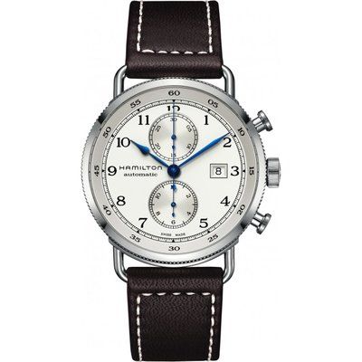 Mens Hamilton Khaki Navy Pioneer Automatic Chronograph Watch H77706553