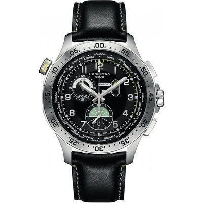 Men's Hamilton Khaki Pilot Worldtimer Chronograph Watch H76714735