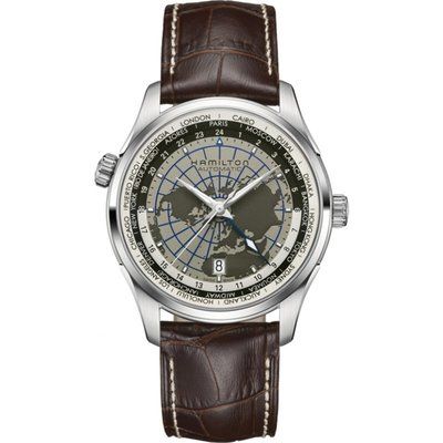 Mens Hamilton Jazzmaster GMT Automatic Watch H32605581