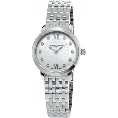 Ladies Frederique Constant Slim Line Diamond Watch FC-200WHDS6B