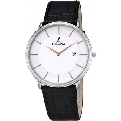 Mens Festina Classic Leather Watch F6839/3