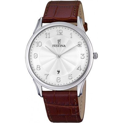 Mens Festina Classic Leather Watch F6851/1