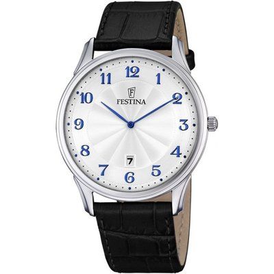 Mens Festina Classic Leather Watch F6851/2