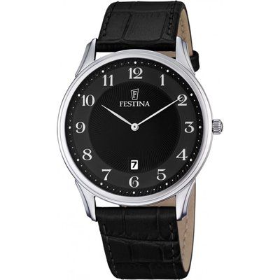 Mens Festina Classic Leather Watch F6851/4