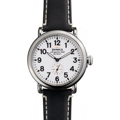 Shinola Runwell 41mm Black Leather Strap Watch S0110000019