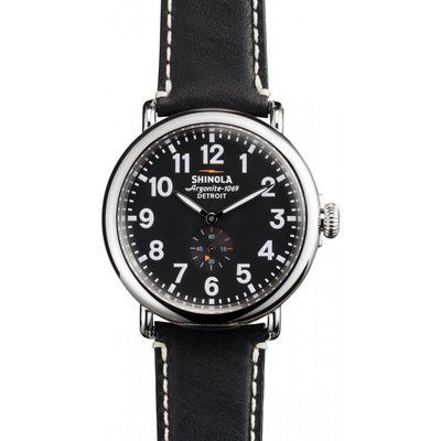 Shinola Runwell 41mm Black Leather Strap Watch S0110000020