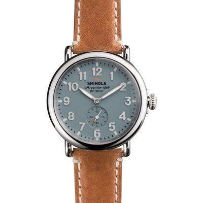 Shinola Runwell 41mm Brown Leather Strap Watch S0110000024