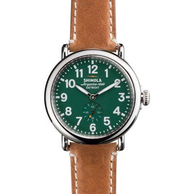 Shinola Runwell 41mm Brown Leather Strap Watch S0110000026