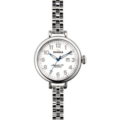 Unisex Shinola Birdy 34mm Silver Bracelet Watch S0110000206