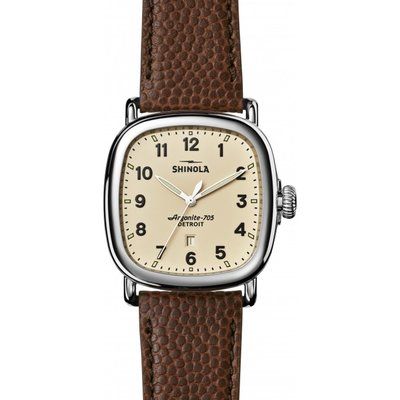 Shinola Guardian 3 hand 41mm Brown Leather Strap Watch S0120029582