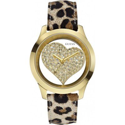 Guess Clearly Heart Watch W0113L7