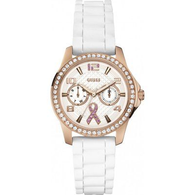 Ladies Guess Sparkling Pink Watch W0032L3
